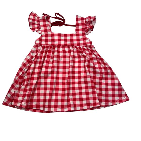 Madison Grace Boutique Red Gingham Tunic Top - Picture 1 of 5